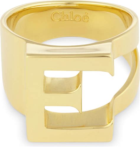 chloe alphabet ring price|Chloé Alphabet 'K' Ring .